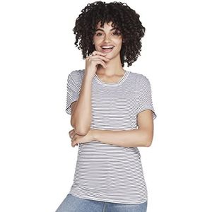 Skechers Dames Dart T-shirt met korte mouwen, zwart, X-Small