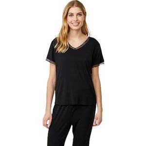 CCDK Copenhagen CCDK Jordan T-shirt met korte mouwen voor dames, zwart pajama top, klein