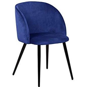 La Silla Española Daroca stoel, stoffen, indigoblauw, 51,5 cm (B) x 56,5 cm (D) x 88,5 cm (H)