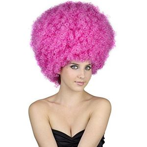 Rire Et Confetti Fiedis056 – accessoires voor kostuum – pruik – Afro – maat XL – roze