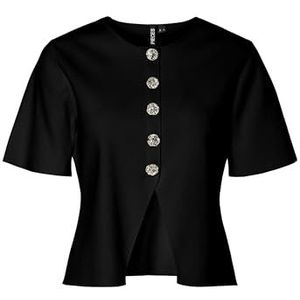 Pcmarie - Split Gebreid Vest - Knits - Ronde Hals - Korte Mouwen - Cropped Fit