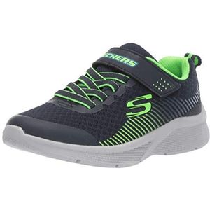 SKECHERS GO GOLF Microspec Sneakers voor heren, Navy Textiel Lime Blauw Trim, 37.5 EU