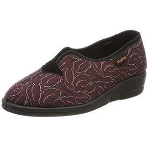 Fischer Dora Lage pantoffels voor dames, Rood Bordo kleurrijk 349, 37 EU