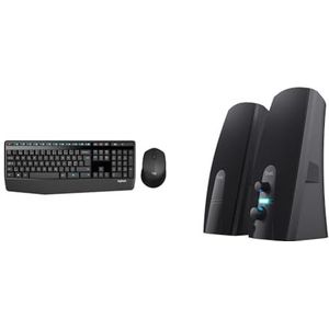 Logitech MK345 Draadloze Combo & Trust Almo 2.0 Luidsprekerset, 5W, USB-voeding,