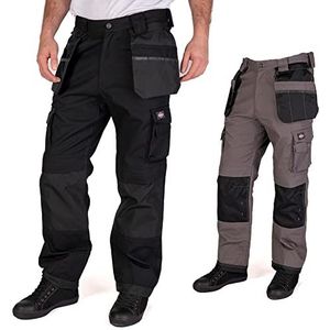Lee Cooper Heren Premium Multi & Holster Pocket Kneepad werkveiligheidsbroek cargobroek, zwart, 86 cm taille, grote pijpen