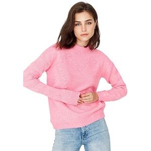Trendyol TWOAW23KZ01141/Pembe Sweater voor dames, roze, S, roze, S
