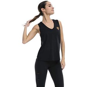 Shambhala Barcelona Wake Tank-Breathy/mouwloos T-shirt, dames, zwart, groot