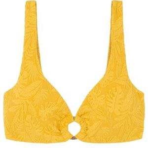 Women'secret Geel bikinitop voor dames, Standaard geel, 95C