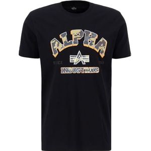 ALPHA INDUSTRIES College Camo - T-shirt - Groen - Katoen