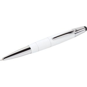 Wedo 26125000 Touch Pen Pioneer 2-in-1 (geleidende stylus voor alle smartphones en tablets, inclusief geïntegreerde balpen, 13 cm) wit