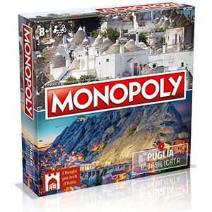 Winning Moves, De mooiste dorpen van Italië editie Puglia & Basilicata Monopoly, Italiaanse editie, familiespel, vanaf 8 jaar +