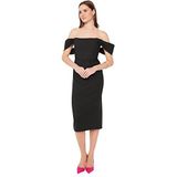 Trendyol Glam Mini-bodycon, regular gebreide jurk voor dames, Meerkleurig, 38