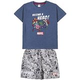 CERDÁ LIFE'S LITTLE MOMENTS - Kinderpyjama met korte mouwen voor jongens, tweedelige set (T-shirt + slaappak) met de Avengers-figuren [The Avengers] - officiële Marvel-licentie