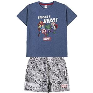 CERDÁ LIFE'S LITTLE MOMENTS - Kinderpyjama met korte mouwen voor jongens, tweedelige set (T-shirt + slaappak) met de Avengers-figuren [The Avengers] - officiële Marvel-licentie