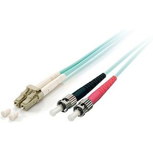 Equip LWL-patchkabel glasvezelkabel LC->ST 50/125mμ 0,50m multimode duplex turquoise polybag