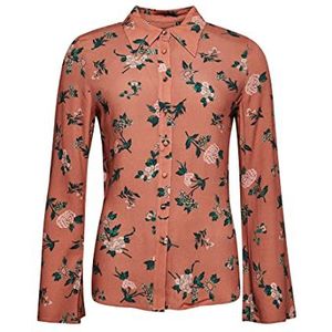 Superdry Studios Seventies Shirt W4010384A Fleur Tan Print 12 Dames, Fleur Tan Print, 36