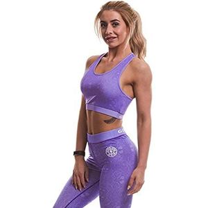 Gold's Gym GGLTOP046 Dames Bloemenprint Workout Training Sport BH Mesh Gevoerde Sport Crop Top