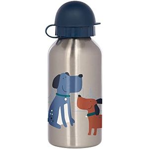 SIGIKID 25098 roestvrijstalen drinkfles hond groen kinderfles meisjes en jongens accessoires aanbevolen vanaf 3 jaar, blauw, 400 ml