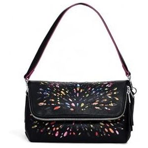 Desigual Dames Accessoires PU Across Body Bag, Zwart, zwart