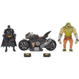 DC Comics - Batman Transforming Batcycle Battle Pack met unieke 10 cm Killer Croc en Batman-actiefiguur