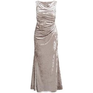 Gina Bacconi Maxi-jurk van crushed fluweel, beige, 20, Beige, 46