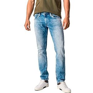 Pepe Jeans Kingston Zip Jeans voor heren, blauw (Denim Di02), 30