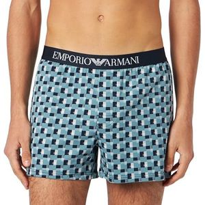 Emporio Armani Heren Classic Pattern Mix Boxer Shorts, Artic Geometric Print, S