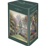 Schmidt Spiele 59925 Thomas Kinkade, Victoria Garden II, puzzel van 500 stukjes in vintage blik