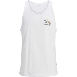 Jorvarenna bedrukte tanktop, wit (bright white), M