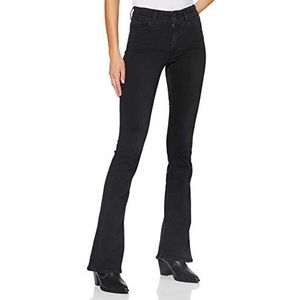 Replay Newluz Flare Jeans voor dames, Grijs (097 Dark Grey), 24W x 34L