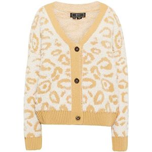 FENIA Gebreid vest, gebroken wit, licht camel, S/XS, dames, Off-White Camel Light, XS/S
