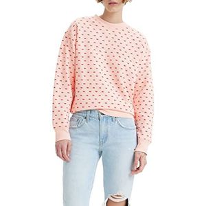 Levi's Dames Graphic Standard Crew, Rood, S, rood., S