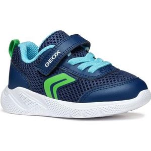 Geox - Sprintye - Schoenen - Blauw - Mesh en Leerlook