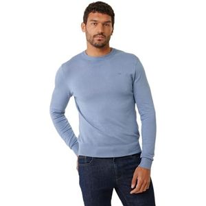 Mexx Heren Brian Crew Neck Sweater, Denim Blue, XL