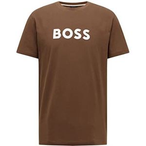BOSS Heren T-shirt RN Shirt Crew-Neck UV-bescherming UPF 50, -308 donkergroen, L