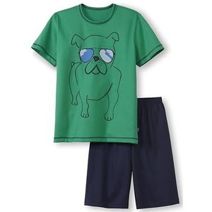 CALIDA Kids Dog pyjama kort Viridis Green, 1 stuk, maat 164, Viridis Green, 164 cm