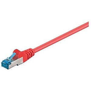 Goobay 93745 CAT 6a patchkabel, S/FTP (PiMF), rood, LSZH halogeenvrij, koper