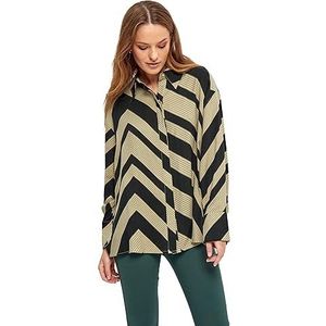 Minus Dames Jalia shirt met lange mouwen, Jungle Green Print, 8, Jungle Green Print, 34