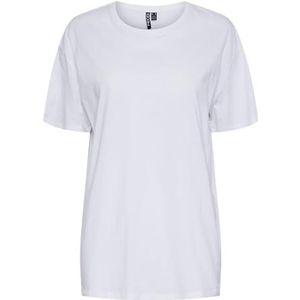 PIECES Pcsara Ss Oversized Tee Noos T-shirt voor dames, wit (bright white), S