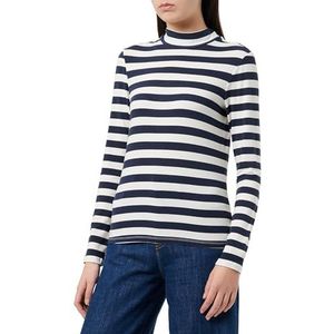 Scotch & Soda Dames All Over Printed T-shirt met lange mouwen, Breton Stripe 6002, XL