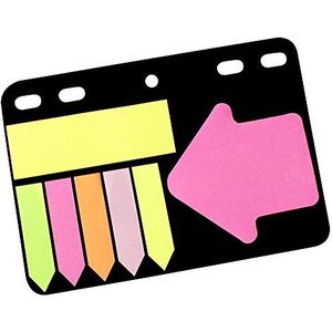 Folder Set, verschillende kleuren en maten op een kartonnen kaart gelijmd, aan de linkerkant geperforeerd (past in een A4 & A5 map), grootte: 100 x1 40 mm, 7x25 vel, pak van 12 stuks