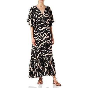 Part Two Otheniapw Dr Dress dames, Zwarte Zebra Print, 36
