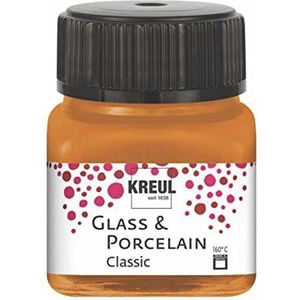 KREUL 16250 - Glas & Porselein Klassiek goudbrons metallic, in potje van 20 ml, briljante glas- en porseleinverf op waterbasis, sneldrogend, dekkend