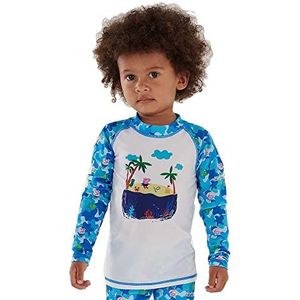 Regatta Peppa Anti-irritatie badpak, eendelig, uniseks, marineblauw/wit, 5 jaar, Navy/Wit, 5 ans