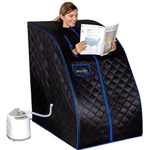 SereneLife SLISAU60BK SereneLifeHome Portable Steam One Person Sauna for Detox & Weight Loss (Black)