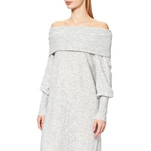 ONLY Dames Onlstay L/S Cowlneck Dress Cs KNT Jurk, lichtgrijs gem., L
