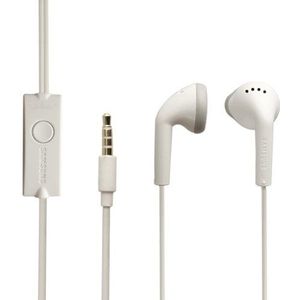 Samsung Originele headset EHS61 in wit Galaxy A3 (2016) SM-A310 hoofdtelefoon oortelefoon gevormd 3,5 mm stekker stereo geluid bulk verpakt + gratis schermreinigingspad
