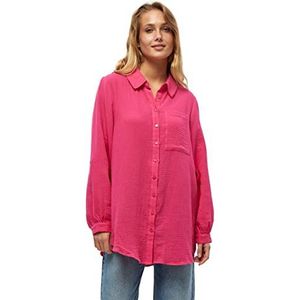 Minus Mavina oversized shirt voor dames, roze flamingo, 14