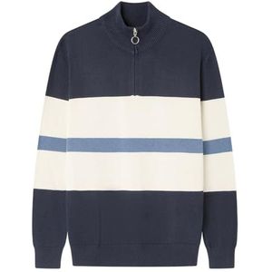 Springfield Nieuw structuurhemd met boomborduurwerk, marineblauw, maat S