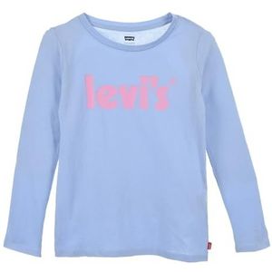 Levi's Kids Girl's Lvg Ls Poster Logo Top TEE, Brunnera Blauw, 4 jaar